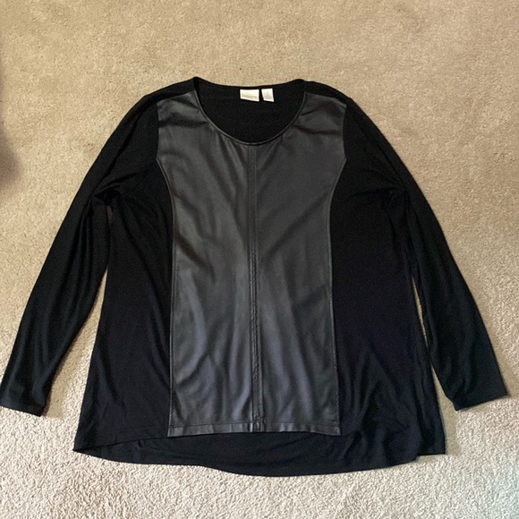 Faux Leather Tunic - Picture 1 of 4